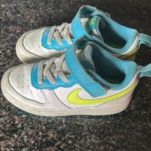 Kids Blue and White Nike Sneakers